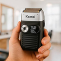 Barbeador Elétrico Kemei Recarregável com Display LED